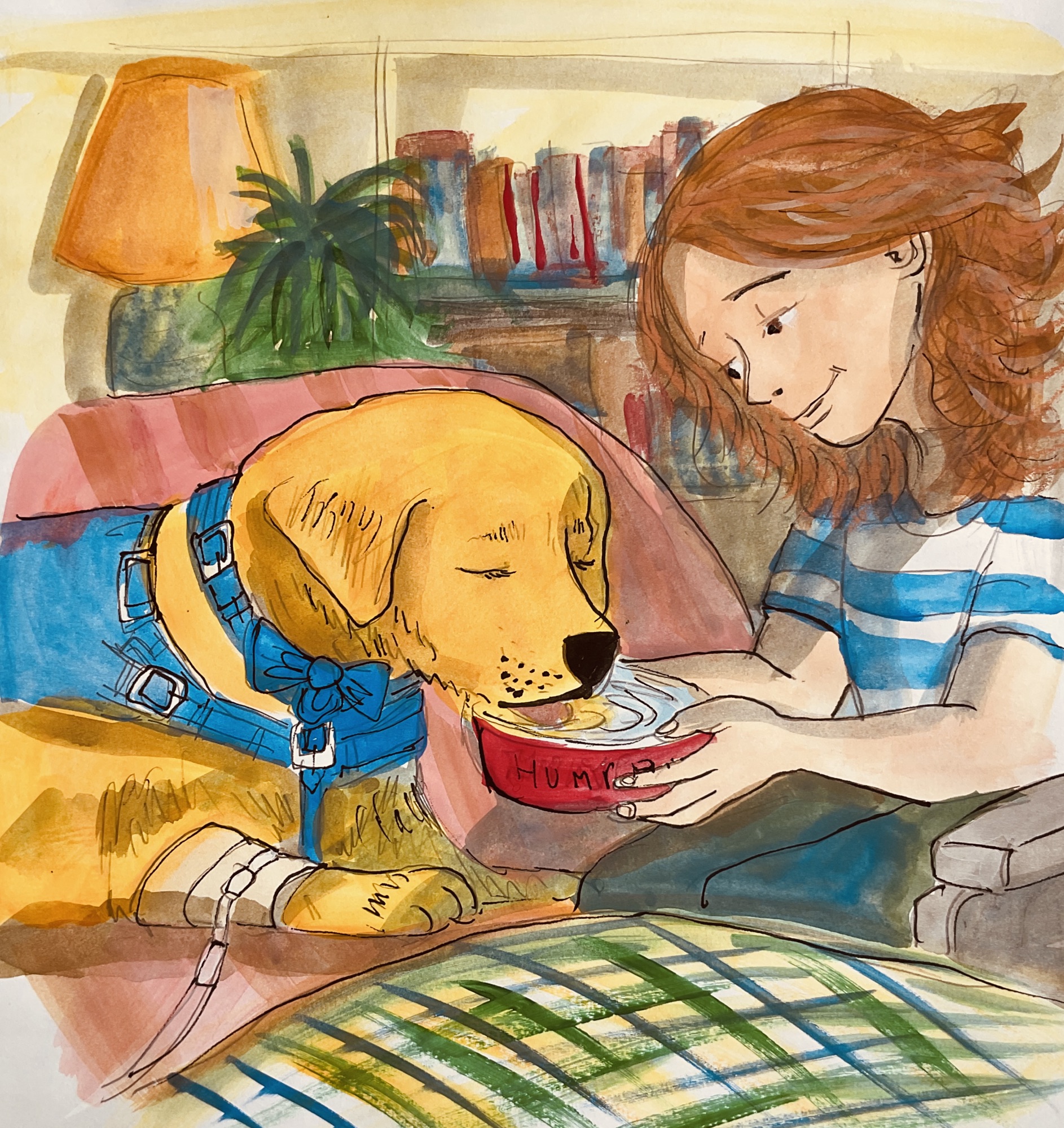 Children's picture book illustration by Ros Webb